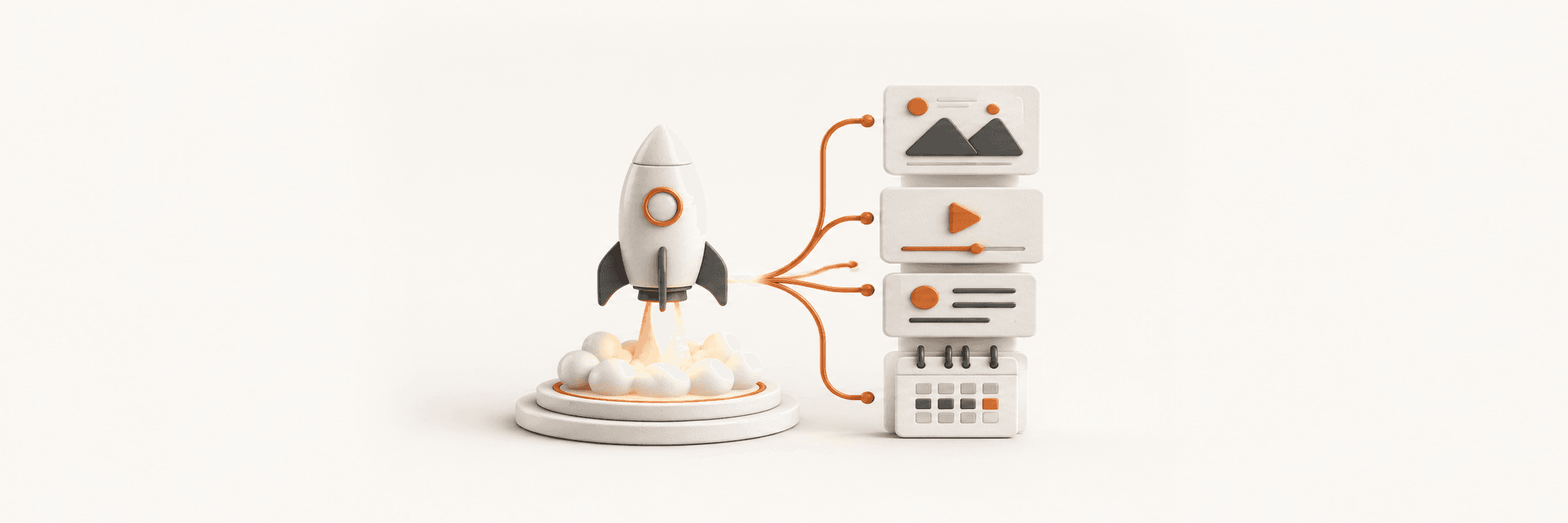 Launch content system visual
